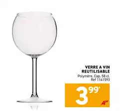 Trafic Verre a vin reutilisable offre
