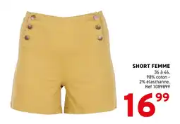 Trafic Short femme offre