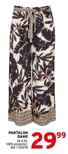 Trafic Pantalon dame offre