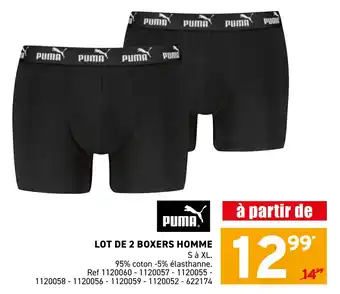 Trafic Lot de 2 boxers homme offre