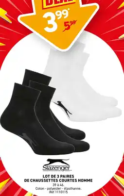 Trafic Lot de 3 paires de chaussettes courtes homme offre
