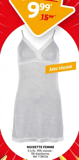 Trafic Nuisette femme offre