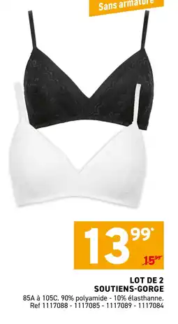 Trafic Lot de 2 soutiens-gorge offre