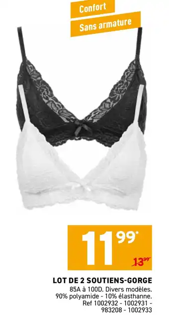 Trafic Lot de 2 soutiens-gorge offre