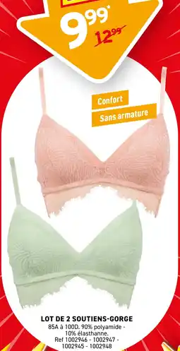 Trafic Lot de 2 soutiens-gorge offre