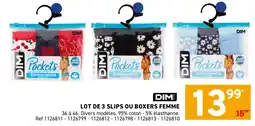 Trafic Lot de 3 slips ou boxers femme offre