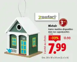 Lidl ZOOFARI Nichoir offre