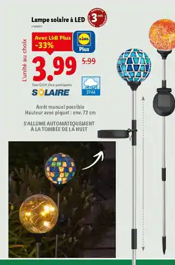 Lidl Lampe solaire à LED offre