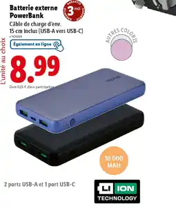 Lidl Batterie externe PowerBank offre