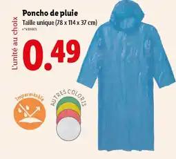 Lidl Poncho de pluie offre