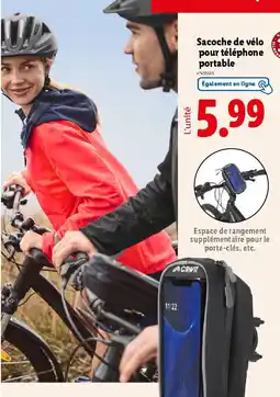 Lidl Sacoche de vélo pour téléphone portable offre