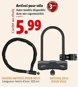 Lidl Antivol pour vélo offre