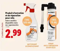 Lidl CRIVIT Produit d'entretien et de réparation pour vélo offre
