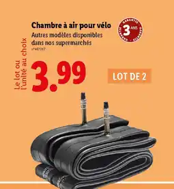 Lidl Chambre à air pour vélo offre