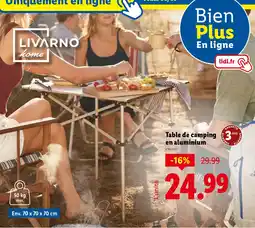 Lidl LIVARNO HOME Table de camping en aluminium offre