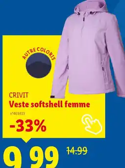 Lidl CRIVIT Veste softshell femme offre