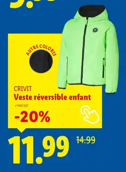 Lidl CRIVIT Veste réversible enfant offre