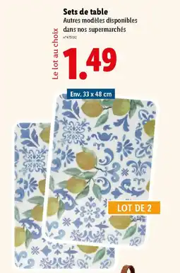 Lidl Sets de table offre