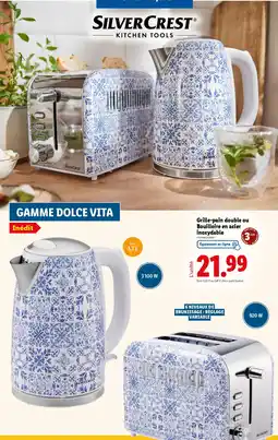 Lidl SILVERCREST Grille-pain double ou Bouilloire en acier inoxydable offre