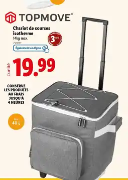 Lidl TOPMOVE Chariot de courses isotherme offre