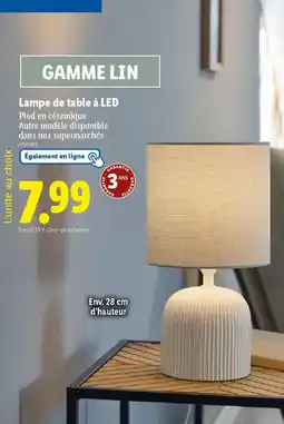 Lidl Lampe de table à LED offre