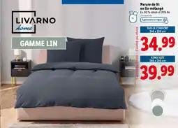 Lidl LIVARNO HOME Parure de lit en lin mélangé offre