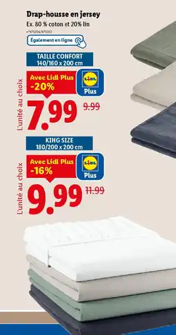 Lidl Drap-housse en jersey offre