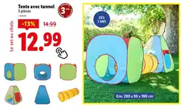Lidl Tente avec tunnel 3 pièces offre