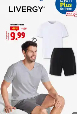 Lidl LIVERGY Pyjama homme offre