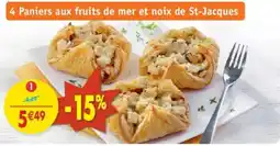Maximo 4 Paniers aux fruits de mer et noix de St-Jacques offre