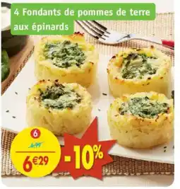Maximo 4 Fondants de pommes de terre aux épinards offre