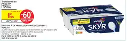 Intermarché Hyper Skyr 0% à la vanille en offre découverte yoplait offre