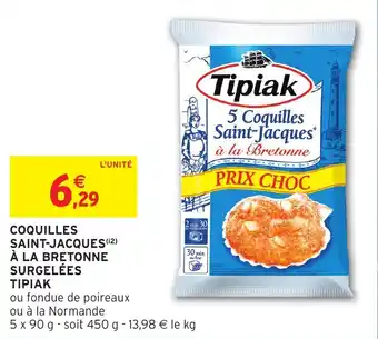 Intermarché Hyper Coquilles saint-jacques à la bretonne surgelées tipiak offre