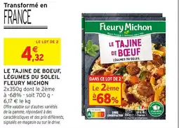 Intermarché Hyper Le tajine de boeuf légumes du soleil fleury michon offre