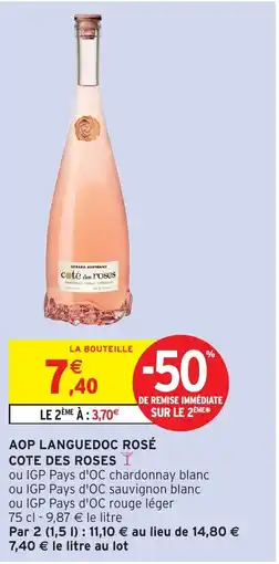 Intermarché Hyper Aop languedoc rosé cote des roses offre