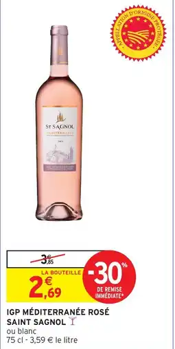 Intermarché Hyper Igp méditerranée rosé saint sagnol offre