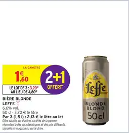 Intermarché Hyper Bière blonde leffe offre