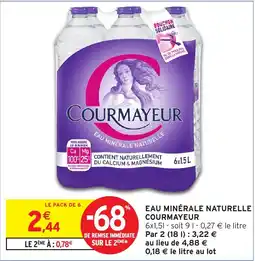 Intermarché Hyper Eau minérale naturelle courmayeur offre