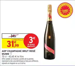 Intermarché Hyper Aop champagne brut rosé mumm offre