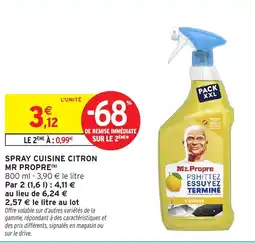 Intermarché Hyper Spray cuisine citron mr propre offre