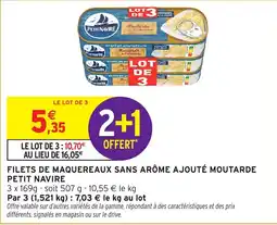 Intermarché Hyper Filets de maquereaux sans arôme ajouté moutarde petit navire offre