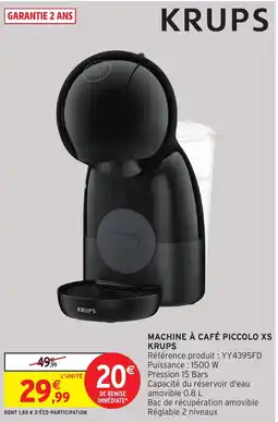 Intermarché Hyper Machine à café piccolo xs krups offre