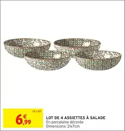 Intermarché Hyper Lot de 4 assiettes à salade offre