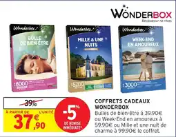 Intermarché Hyper Coffrets cadeaux wonderbox offre