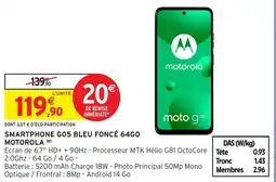 Intermarché Hyper SMARTPHONE G05 BLEU FONCÉ 64GO motorola offre