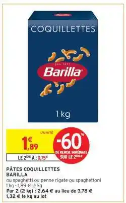 Intermarché Express Pâtes Coquillettes Barilla offre