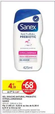 Intermarché Express GEL DOUCHE NATURAL PREBIOTIC HYPOALLERGÉNIQUE offre