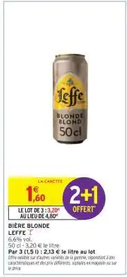Intermarché Express Bière Blonde Leffe offre