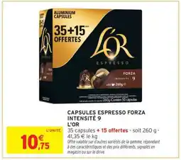 Intermarché Contact CAPSULES ESPRESSO FORZA INTENSITÉ 9 offre