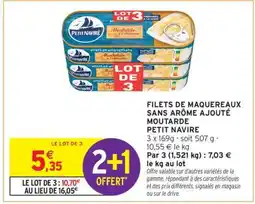 Intermarché Filets de Maquereaux Sans Arôme Ajouté Moutarde Petit Navire offre